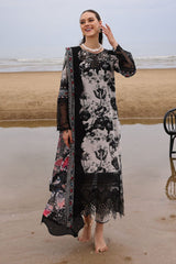 Nureh Luxury Lawn & Chiffon: 3-Piece Printed Embroidered Outfit