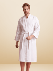 Luxurious White Bathrobe for Men | Premium Comfort & Absorbency