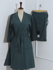 Dark Gray Cotton Bathrobe Set | Unisex | Sleek & Modern