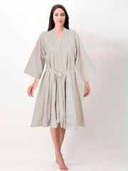 Cream Cotton Bathrobe Set | Unisex | Elegant & Cozy