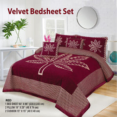 Velvet Jacquard Bed Sheet 5 Pcs set King Size