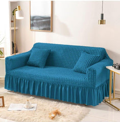 Frill Style Bubble Stuff Sofa Cover (Zinc Color)
