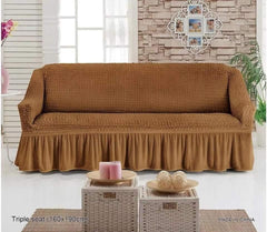 Frill Style Bubble Stuff Sofa Cover (Copper Color)