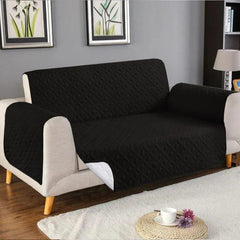 Ultrasonic Quilted Sofa Cover (Black Color)
