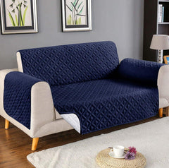 Ultrasonic Quilted Sofa Cover (Blue Color)
