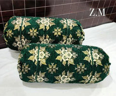 Velvet Jacquard* Round/GOLL Pillow Covers Pack of 2pcs