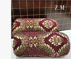 Velvet Jacquard* Round/GOLL Pillow Covers Pack of 2pcs