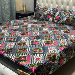 3D CRYSTAL COTTON BEDSHEET