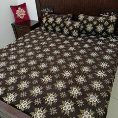 Luxurious Velvet Jacquard 4-Piece Bedding Set - King Size Bed Sheet, Pillow Covers, and Cushion Cover