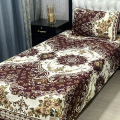 Luxurious Bedding Collection Vol 24 | Pure Soft 3D Crystal Cotton | 2 Single Size Bedsheets (90x60 Inches)