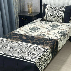 Luxurious Bedding Collection Vol 24 | Pure Soft 3D Crystal Cotton | 2 Single Size Bedsheets (90x60 Inches)