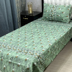Luxurious Bedding Collection Vol 24 | Pure Soft 3D Crystal Cotton | 2 Single Size Bedsheets (90x60 Inches)