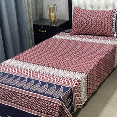 Luxurious Bedding Collection Vol 24 | Pure Soft 3D Crystal Cotton | 2 Single Size Bedsheets (90x60 Inches)