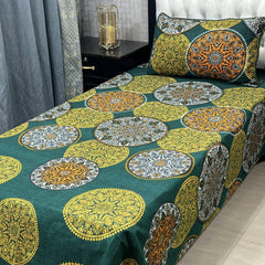 Luxurious Bedding Collection Vol 24 | Pure Soft 3D Crystal Cotton | 2 Single Size Bedsheets (90x60 Inches)