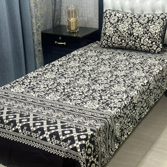 Luxurious Bedding Collection Vol 24 | Pure Soft 3D Crystal Cotton | 2 Single Size Bedsheets (90x60 Inches)