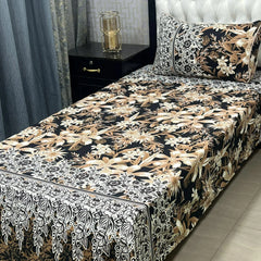 Luxurious Bedding Collection Vol 24 | Pure Soft 3D Crystal Cotton | 2 Single Size Bedsheets (90x60 Inches)