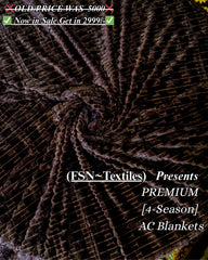 Luxurious Brown Embossed Blanket | Coral AC Fleece