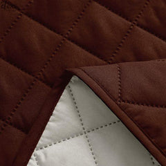 Ultrasonic Quilted Sofa Cover (Dark Brown Color)