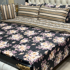New Arrival 7PC Salonika Cotton Comforter Set by Fanza โ King Size - Summer Special - Premium Quality & Multi-Color Prints