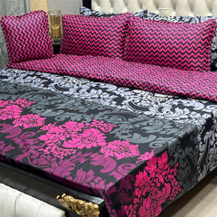 New Arrival 7PC Salonika Cotton Comforter Set by Fanza โ King Size - Summer Special - Premium Quality & Multi-Color Prints
