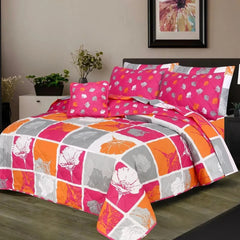 New Arrival 7PC Salonika Cotton Comforter Set by Fanza โ King Size - Summer Special - Premium Quality & Multi-Color Prints