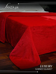 Red Luxury AC Emboss Fleece Blanket
