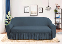 Frill Style Butterfly Stuff Sofa Cover (Turkish Blue Color)