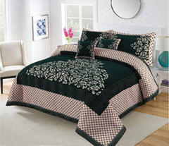 Velvet Jacquard Bed Sheet 5 Pcs set King Size