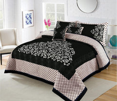 Velvet Jacquard Bed Sheet 5 Pcs set King Size