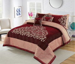 Velvet Jacquard Bed Sheet 5 Pcs set King Size