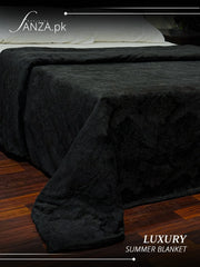 Black Luxury AC Emboss Fleece Blanket