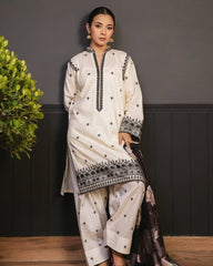 Cocy by Zara Shahjahan Summer  - Off-White Premium Air-Jet Lawn 3PC Embroidered Suits