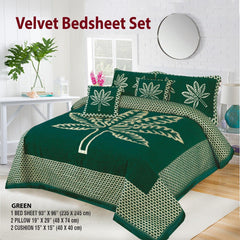 Velvet Jacquard Bed Sheet 5 Pcs set King Size