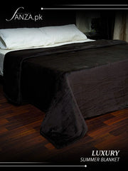Chocolate Brown Luxury AC Dyed Fleece Blanket