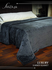 Dark grey Luxury  AC Dyed Fleece Blanket