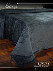 Dark grey Luxury  AC Dyed Fleece Blanket