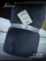 Dark grey Luxury  AC Dyed Fleece Blanket