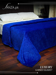 Blue Luxury AC Emboss Fleece Blanket