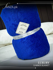 Blue Luxury AC Emboss Fleece Blanket