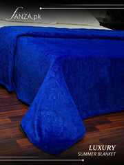 Blue Luxury AC Emboss Fleece Blanket