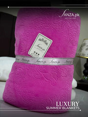 Pink Luxury AC Emboss Fleece Blanket