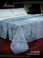 Lite Grey Luxury AC Dyed Fleece Blanket