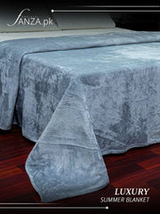Lite Grey Luxury AC Dyed Fleece Blanket