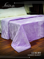 Light purple AC Dyed Funnel Blanket in Coral Fleece