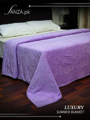 Purple Luxury AC Emboss Fleece Blanket