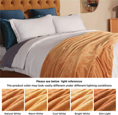 Light orange AC Dyed Funnel Blanket in Coral Fleece