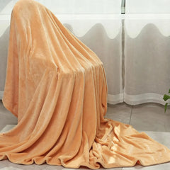 Light orange AC Dyed Funnel Blanket in Coral Fleece