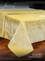 Light Yellow AC Dyed Funnel Blanket in Coral Fleece