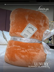 Peach Luxury AC Dyed Fleece Blanket