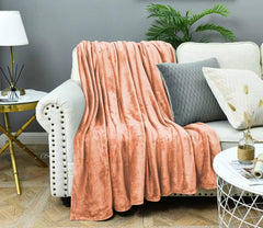 Peach AC Dyed Funnel Blanket in Coral Fleece